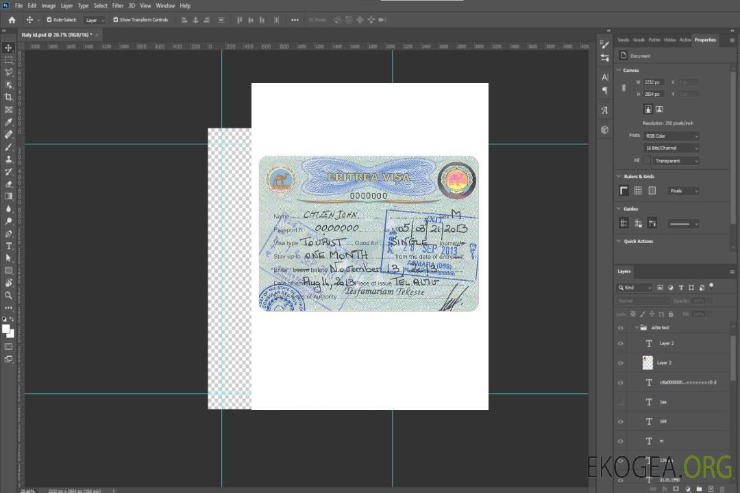 VISA ÉRYTHRÉE version 2 template VISA ÉRYTHRÉE version 2 template